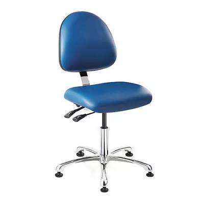 Bevco 9051Mc4-Blv Blue Vinyl Cleanroom Chair W/Tilt Iso 7 15.5-21  • $410.99