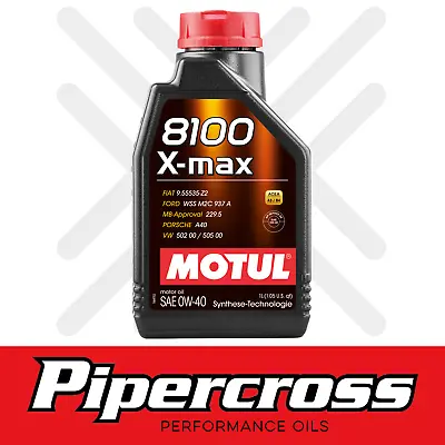 £15.95 • Buy Motul 8100 X-Max 0W-40 0W40 Fully Synthetic Car Engine Oil  1 Litre 1L