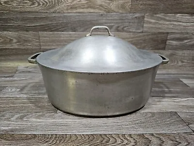 VINTAGE SUPER MAID Aluminum Cookware Oval Dutch Oven Roaster W/#2 Lid • $19.99