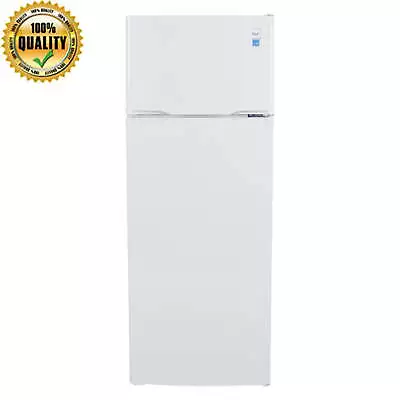 7.3 Cu Ft Top Freezer Refrigerator Removable Shelves Reversible Door White 21 In • $175