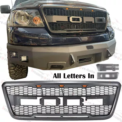 Raptor Style Grill Front Bumper Upper Grille Black For 2004-2008 Ford F150 F-150 • $107.99