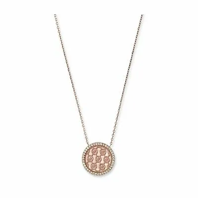 New Authentic Michael Kors Monogram Logo Rose Gold Pendant Necklace Mkj5372791 • $49.99