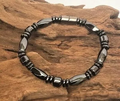 Men's Women's Black Magnetic Hematite Single Bracelet Or Anklet Super STRONG! • $30.99