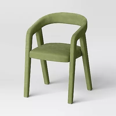 Lana Curved Back Upholstered Dining Chair Olive Green Velvet - Threshold • $59.99