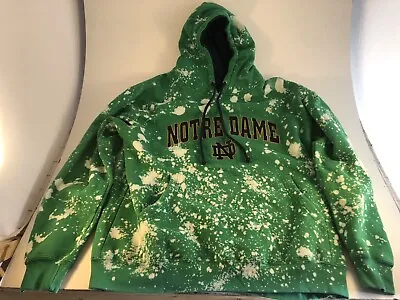 $37.99 • Buy Notre Dame Green Tie Dye Pullover Hoodie Sweatshirt Sz M Medium