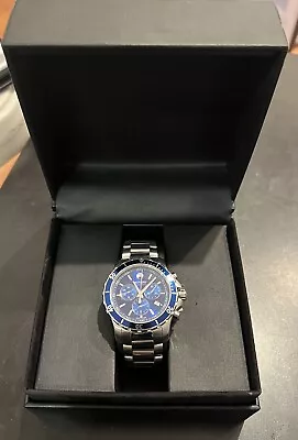 Movado Series 800 Steel Case With Blue Chronograph  • $499