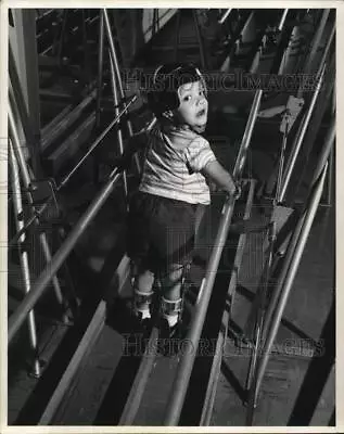 1963 Press Photo Steve Julian Works Out At Houston's Cerebral Palsy Center • $19.99