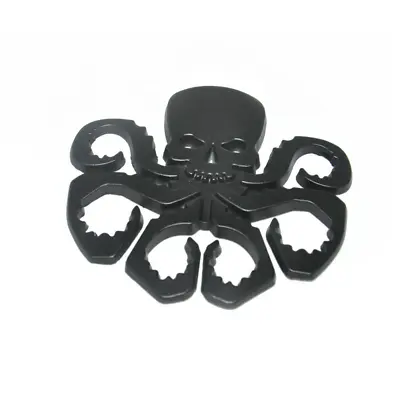 Universal Black Octopus Skull Hydra Emblem Car Truck Motorcycle Fender Badge • $12.59