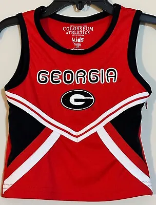 Georgia Bulldogs Toddler Girls Size 3T Cheerleader Top Shirt Red Sewn Logo Cheer • $9.09