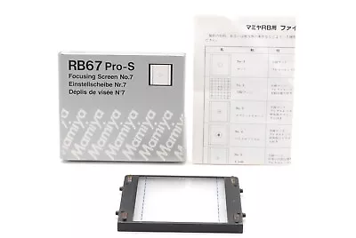 MINT Mamiya RB67 Pro S Focusing Screen No.7 6×8 Mat Box Manual From Japan • $99.99