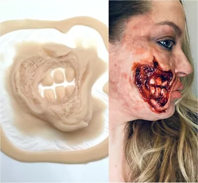 The Ripped Mouth |Silicone Zombie Prosthetic |SFX Make Up| Cosplay | Halloween • £21.99