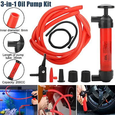 $13.98 • Buy 3-in-1 Oil Pump Kit Fluid Extractor Manual Suction Fuel Disel Transfer Hand Tool