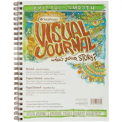 Strathmore Visual Journal Bristol Smooth 9 X12 -28 Sheets 460390 • $54.65