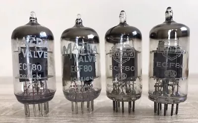 Mullard Mazda ECF80 Tube Valve X4 Leak Quad Valve Amplifier KT66 PX25 ECC83 • £30