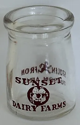 Sunset Dairy Farms 2” Glass Creamer Jar Stolen From Tucson Arizona • $19.99