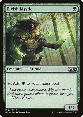 ELVISH MYSTIC X4 Mtg NM Or LP  M15 Magic Core 2015 4 Playset Green Elf POD • $1.99