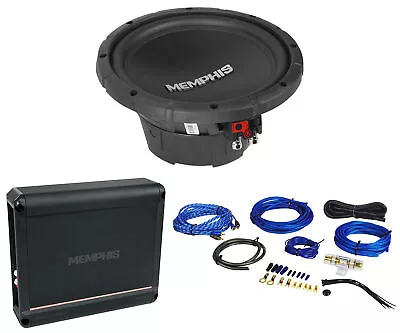 Memphis Audio SRX1040 200 Watt RMS 10  SRX Car Audio Subwoofer+Amplifier+Amp Kit • $124.95