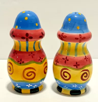 MacKenzie-Childs Ceramic Porcelain Salt Pepper Shaker Set • $19.99