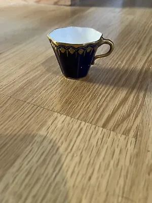 Coalport Small Cup Blue & Gold  • £15