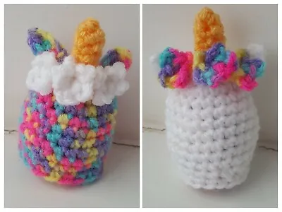 Unicorn Rainbow Creme Egg Cover Or Cosy Easter Egg Hunt Gift Handmade Crochet  • £2.20