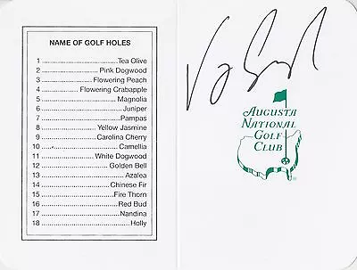 VIJAY SINGH Signed Autographed Masters Scorecard Augusta National PGA HOF • $34.99