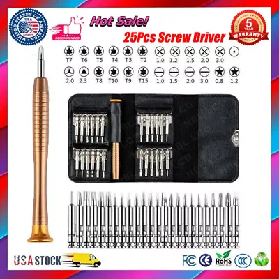 25 In 1 Precision Screwdriver Set Torx Glasses Repair Kit Micro Jewellers Watch • $5.59