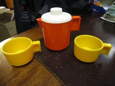 Vintage Fisher Price Kitchen Set Coffee Pot With Lid And Cups • $14.99