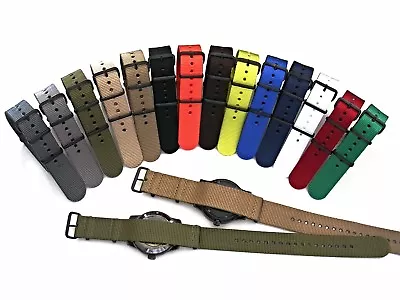 NEW NATO ® X-treme PVD Dense Weave Nylon G10 Military Smart Watchband Strap Bond • $22.95