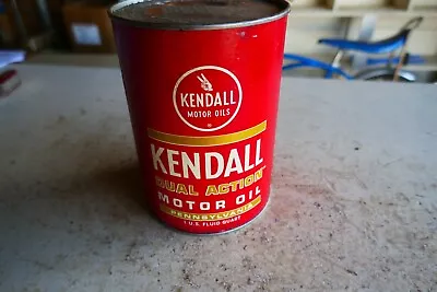 Vintage Empty Quart Oil Can Kendall Dual Action Lot 24-6-A • $9.99