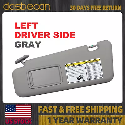 Gray Left Driver Side Sun Visor W/ Light For Toyota Highlander 2008-2013 • $26.88