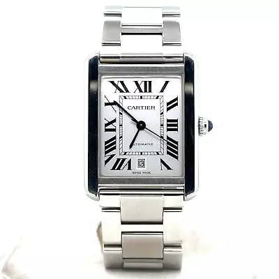 Cartier Tank Solo XL Automatic 31mm Stainless Steel Ladies Watch W5200028 • $3700
