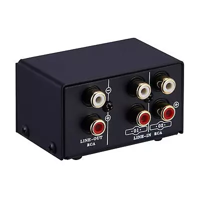 Audio Switcher RCA 2 In 1 Out/1 In 2 Out A/B Switch Stereo Audio Splitter Box... • $41.39