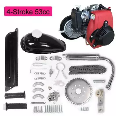 4-Stroke 53cc Gas Petrol Motorized Bicycle Bike Engine Motor Kit Belt Gear New • $174.97