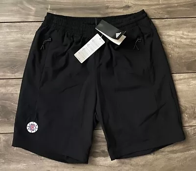 NEW Adidas Los Angeles LA Clippers NBA Team Staff Issued Shorts Black Mens Small • $34.99