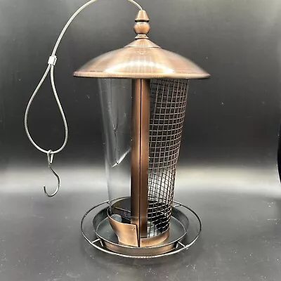 Sahara Sailor Bird Feeder 2 In 1 Outside Metal Antique Copper Finish 2.5lbs Seed • $30