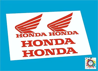 Set Of 4 Honda Motorcycle Quad Etc Self Adhesive Vinyl Stickers • £5.49