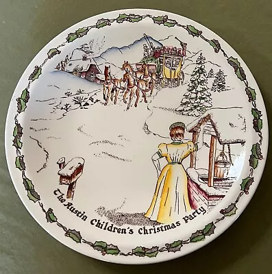 YE OLDE TYMES Christmas Plate Vernon Kilns Pottery 1940s For Irvine CA Company • $21.99