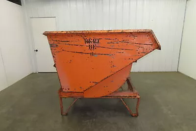 Self Dumping Hopper 1-1/2 Yard 12  Legs Forklift Dumpster Orange • $999.99