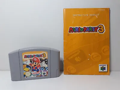 Mario Party 3 N64 With Manual - Very Good Condition PAL (Nintendo 64) • $269.50