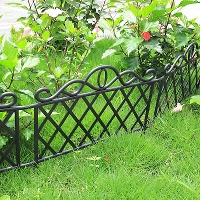 Metal Effect Garden Edging Lawn Flowerbed Border Fence Patio Fencing Landscape • £10.94