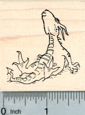  Dragon Rubber Stamp Relaxing H32230 WM • $18