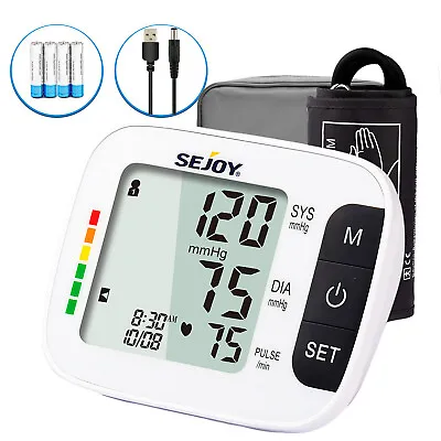 SEJOY Digital Automatic Blood Pressure Monitor Upper Arm BP Machine Heart Rate • $33.99