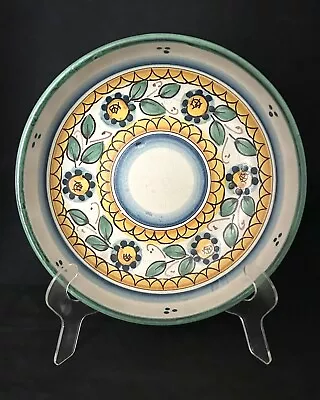 Vintage Hand Painted Italian Ceramic Bowl From Caltagirone Sicily Italy Flowers • $75