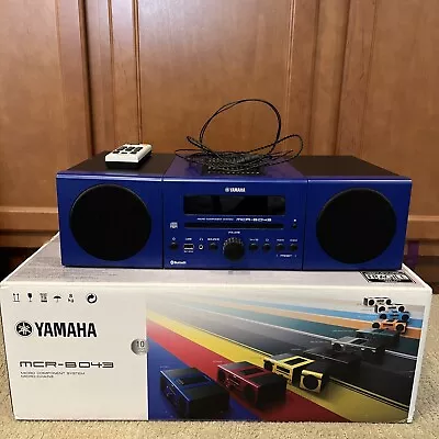 Yamaha MCR-B043 Audio Micro Component System Bluetooth Stereo CD AM/FM USB Blue • $149.99