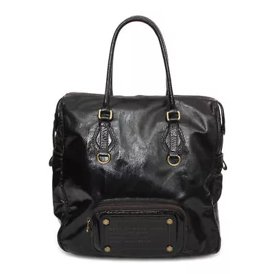 [Marc By Marc Jacobs] Dark Brown Patent Leather Tote Shoulder Bag Good Condition • $136.82