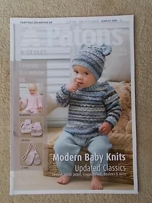 Patons Knitting Pattern Booklet Modern Baby Knits 6 Styles 0-6 Months Easy Level • £3.99