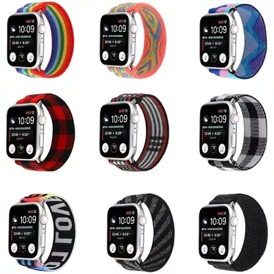 $11.89 • Buy For Apple Watch Band Series SE 6 5 4 3 2 Nylon Elastic IWatch 38/40/42/44 Strap
