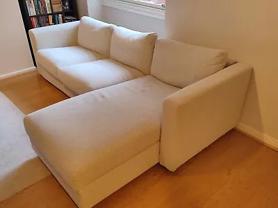 Used White IKEA Vimle 3 Seater Sofa In Good Condition With Chaise • £350