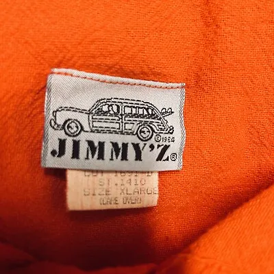 80's Vintage JIMMY Z Skater Top  Skate Surf USA Orange Gauze Cotton Hippie Tunic • $77.19