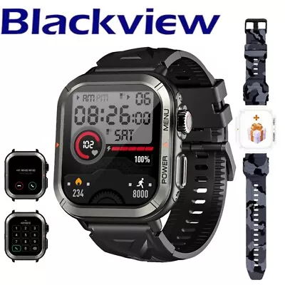 Men Smart Watch Bluetooth Call Heart Rate Tracker Waterproof Sleep Monitor • £22.99